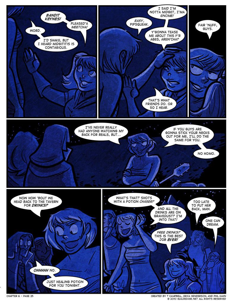 The joke's on Frigg, Gravedust doesn't HAVE any money! Oh, poverty.